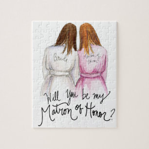 Trauzeugin? Langes Mädchen der Puzzle