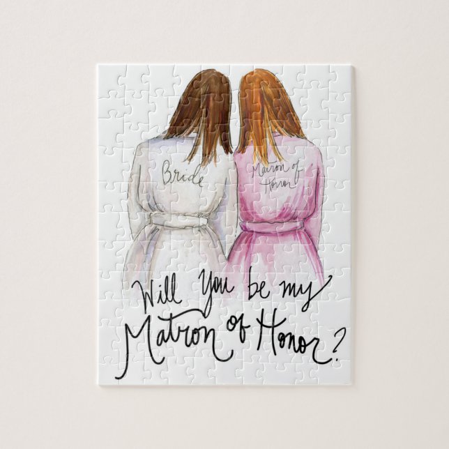 Trauzeugin? Langes Mädchen der Puzzle (Vertikal)