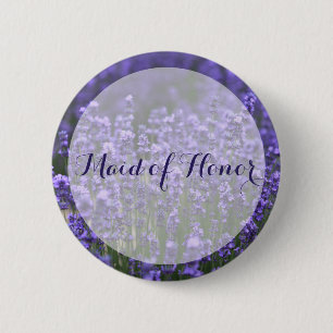 Trauzeugin Lila Lavendel-Hochzeitstasten Button