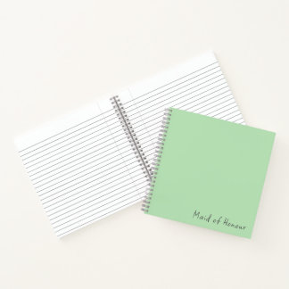 Trauzeugin Notebook (Sage Green) Notizbuch