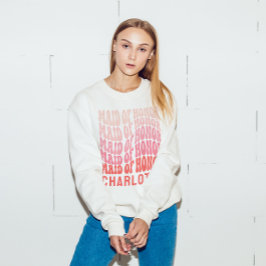 Trauzeugin Pink modern mädchenhaft Retro 60er Jahr Sweatshirt