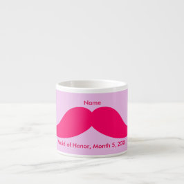 Trauzeugin Pink Mustache Espresso Tasse