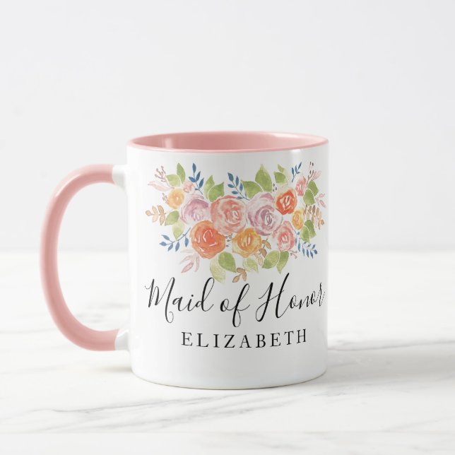 Trauzeugin Rose Bouquet Tasse (Links)