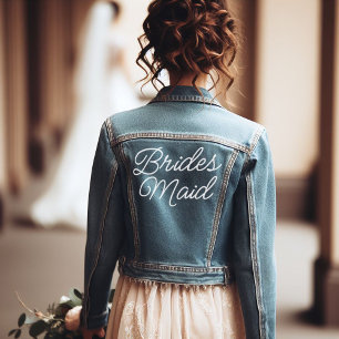 Trauzeugin Schrift Jeansjacke