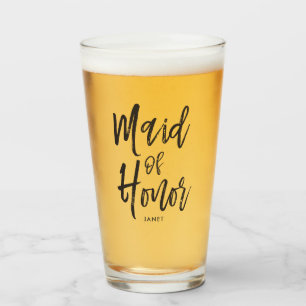 Trauzeugin   Schwarz-Script-Stil Glas