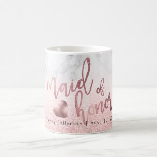 Trauzeugin Script Imitate Rose Gold + Snow Bokeh Kaffeetasse