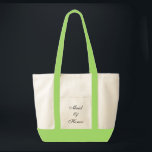 Trauzeugin Tasche<br><div class="desc">Totbeutel in Naturkalkgrün mit Text; Trauzeugin. Passen Sie dieses Objekt an oder kaufen Sie,  wie es ist.</div>