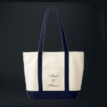 Trauzeugin Tasche<br><div class="desc">Tote Tasche in Naturblau/Marineblau mit Text; Trauzeugin. Passen Sie dieses Objekt an oder kaufen Sie,  wie es ist.</div>