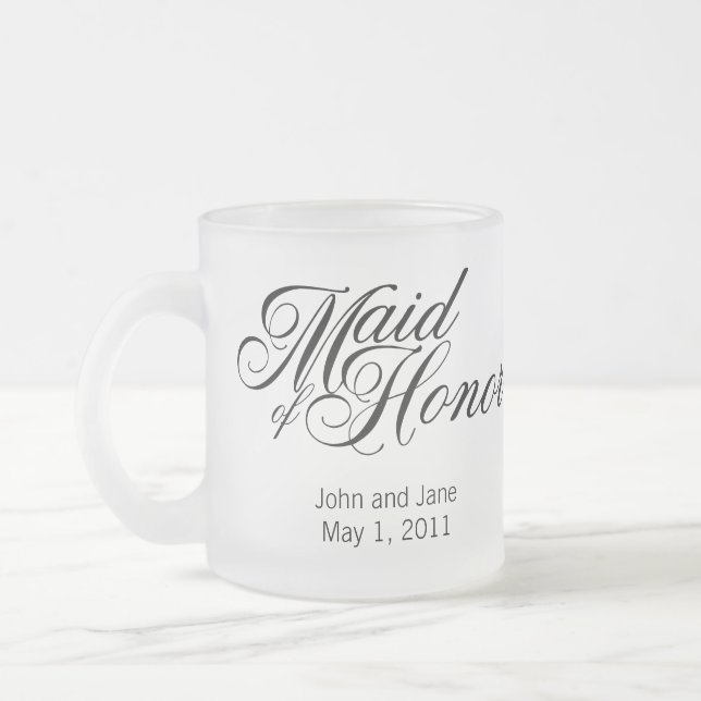 Trauzeugin-Tasse Mattglastasse (Links)
