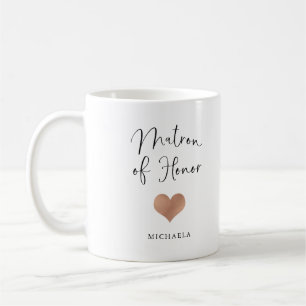 Trauzeugin Trendige Schrift und Herz Kaffeetasse