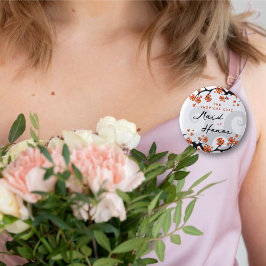 TRAUZEUGIN Tropische Blume Wirbel Chic Wedding Button