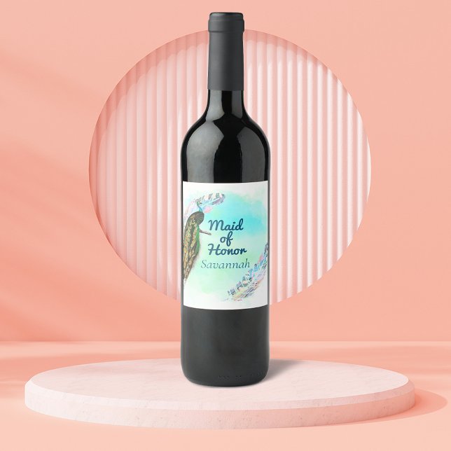 Trauzeugin Vintag Pfauenfavorit Weinetikett (Von Creator hochgeladen)