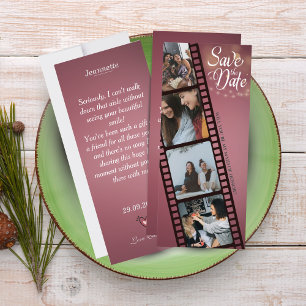Trauzeugin Vorschlagskarte mit 4-Foto Collage Save The Date