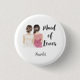 Trauzeugin Wedding Brautparty Pinback Button