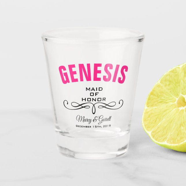 TRAUZEUGIN WEDING PARTY SHOT GLASS SCHNAPSGLAS (Vorderseite)