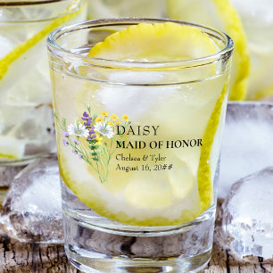 Trauzeugin Wildblume Meadow Wedding Custom Schnapsglas
