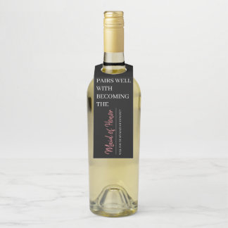 Trauzeugin Wine Flasche Flaschenanhänger