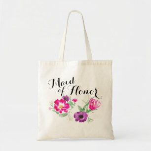 Trauzeuginwatercolor-Blumen-Tasche Tragetasche