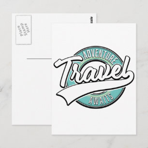 Travel Adventure erwartet Vintages Logo Postkarte