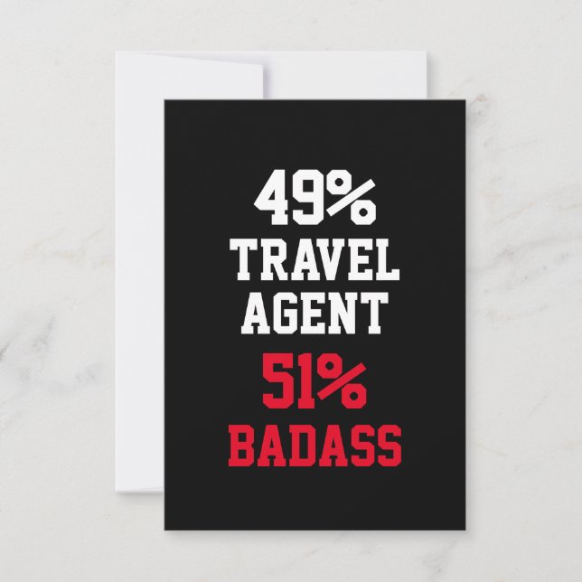 Travel Agent Badass Card Karte (Vorderseite)