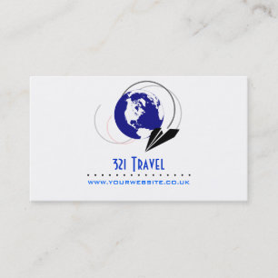 Travel Agent Business Card (Blue Globe Version) Visitenkarte