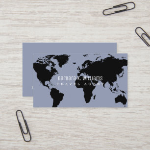Travel Agent Business Cards mit Weltkarte Visitenkarte