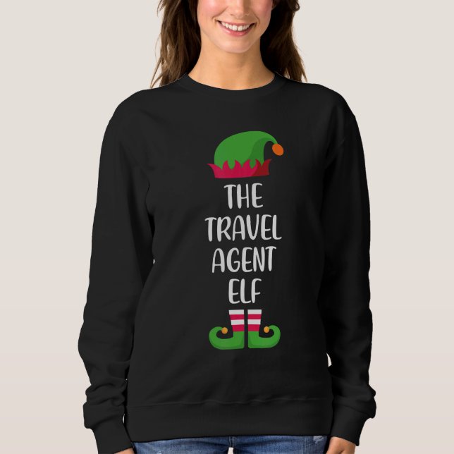 Travel agent Elf Family Matching Group Christmas P Sweatshirt (Vorderseite)