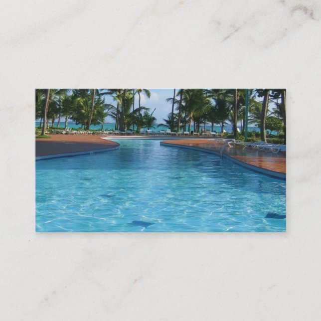 Travel Agent Pool Business Card Visitenkarte (Vorderseite)