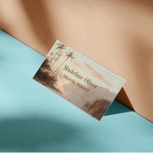 Travel Agent Tropical Island Boarding Pass Visitenkarte
