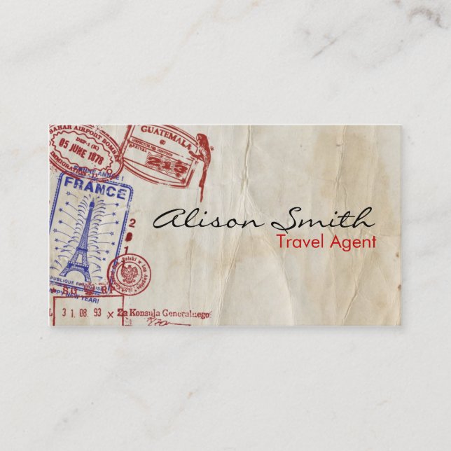 Travel Agent Visitenkarte (Vorderseite)