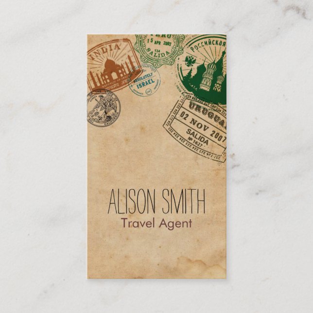 Travel Agent Visitenkarte (Vorderseite)