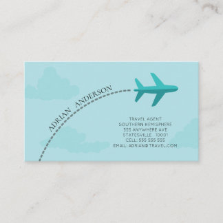 Travel Agent Writer Pilot Business Card Template Visitenkarte