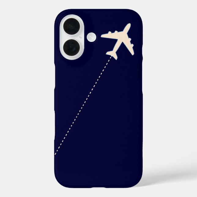 TRAVEL AIRPLANE WITH DOTTED Case-Mate iPhone HÜLLE (Rückseite)
