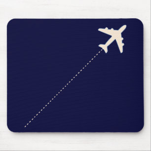 TRAVEL AIRPLANE WITH DOTTED MOUSEPAD