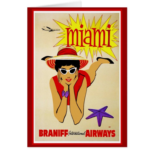 Travel America Print Retro Vintage Travel (Vorne)