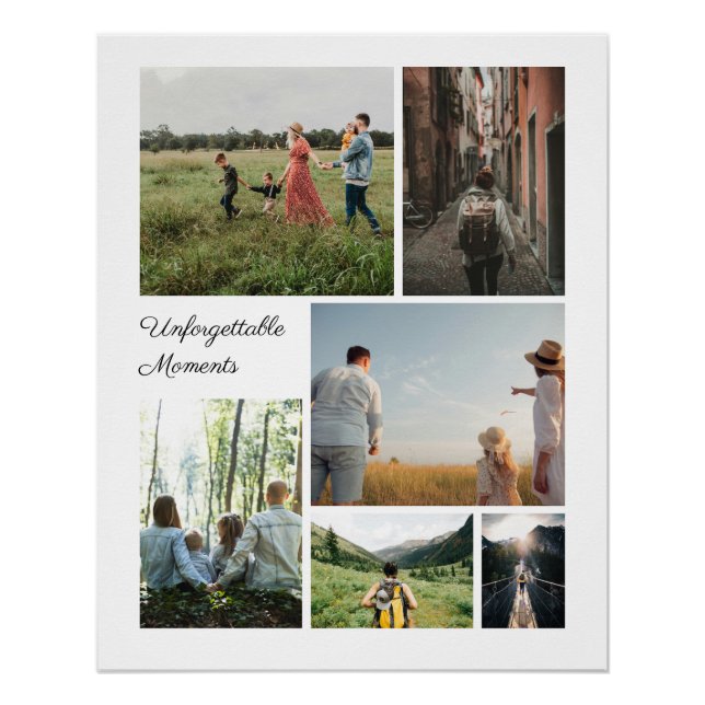 Travel and Family Customizable Collage Poster (Vorderseite)