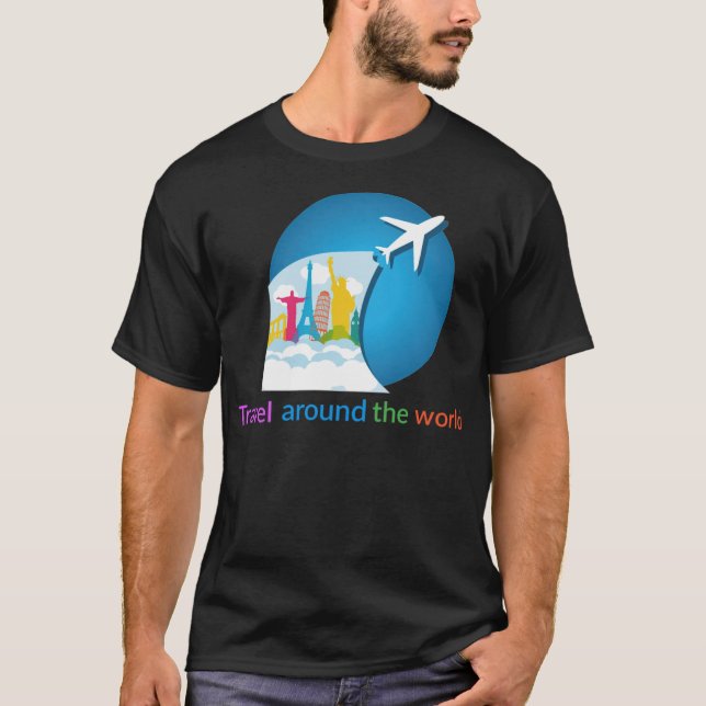 Travel around the eat sleep travel backpacker  T-Shirt (Vorderseite)