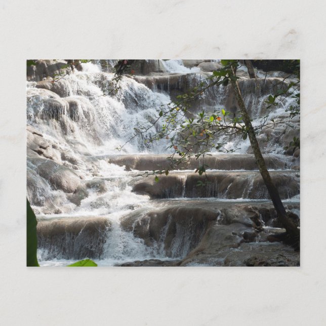 Travel Art Dunns River Falls Jamaica Postkarte (Vorderseite)