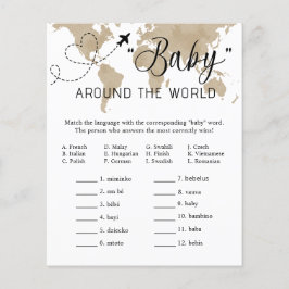 Travel Baby Shower Game - Baby rund um die Welt
