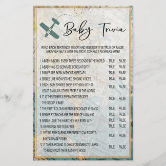 Travel Baby Trivia Baby Showspiel