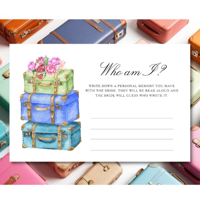 Travel bags - Who am I bridal shower game Briefpapier (Von Creator hochgeladen)