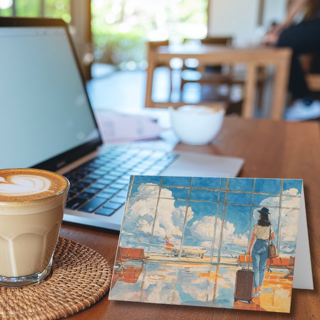 Travel Birthday Airplane Airport Runway Aviation Karte (Von Creator hochgeladen)