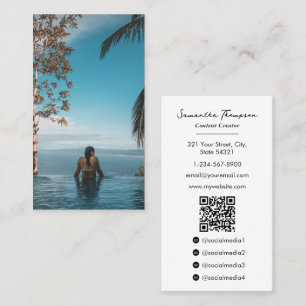 Travel Blogger Influencer Content Creator Foto Visitenkarte
