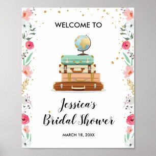 Travel Brautparty Begrüßungsabzeichen Miss an Mrs. Poster