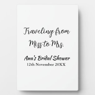 Travel Brautparty Namensdatum fehlen Frau Sim Fotoplatte