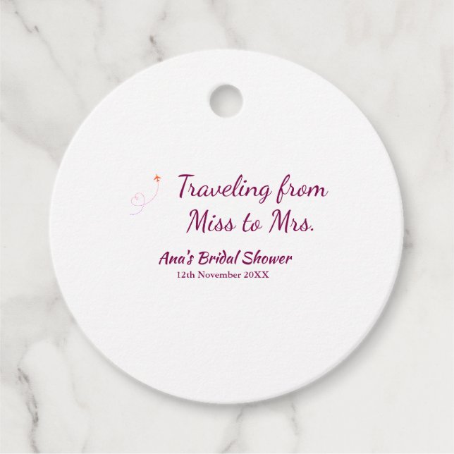 Travel Brautparty Namensdatum fehlen Frau Sim Geschenkanhänger (Vorderseite)