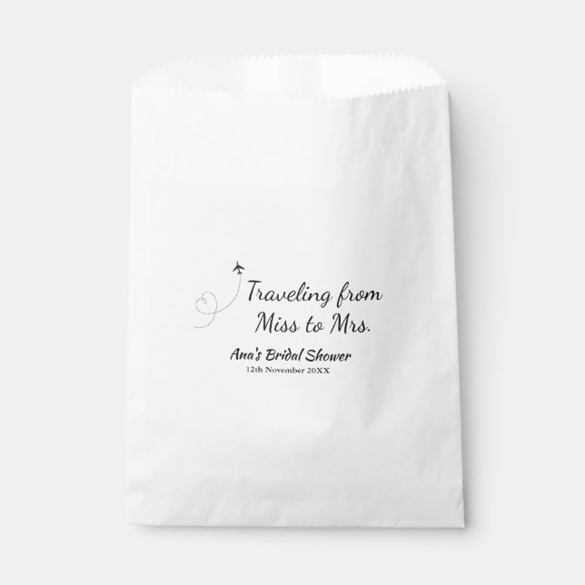 Travel Brautparty Namensdatum fehlen Frau Sim Geschenktütchen (Vorderseite)