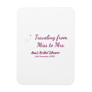 Travel Brautparty Namensdatum fehlen Frau Sim Magnet