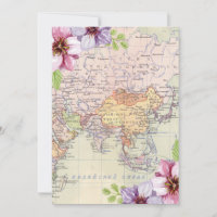 Travel Bridal Dusche Einladung Floral