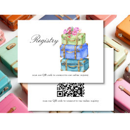 Travel Bridal shower QR code for registry  Begleitkarte